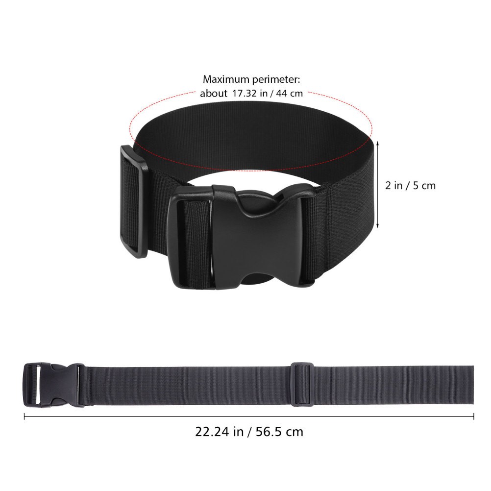 2 Count Everywhere Belt Bag Extended Strap Extenders Black Fanny Pack for