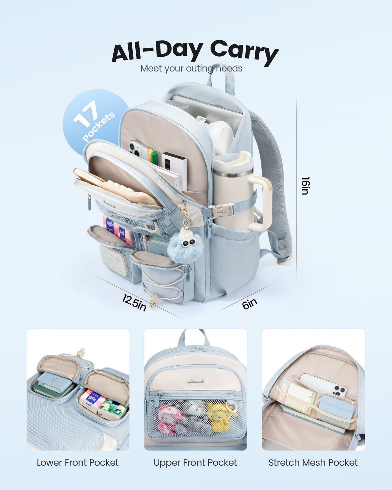 School Backpack for Teen Girls, Student Cute Bookbag Purse for Middle High Sc…