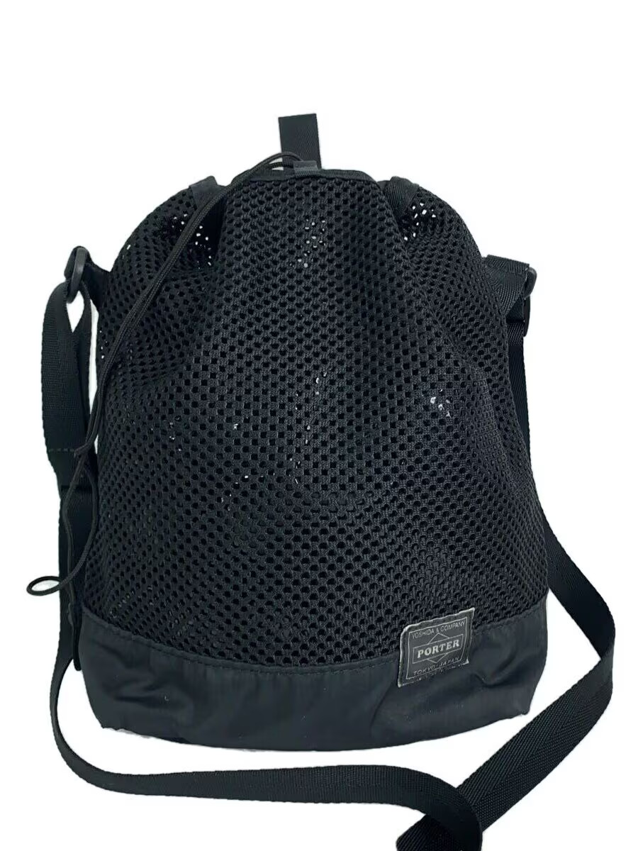 PORTER Drawstring Bag Shoulder Bag BLK Solid