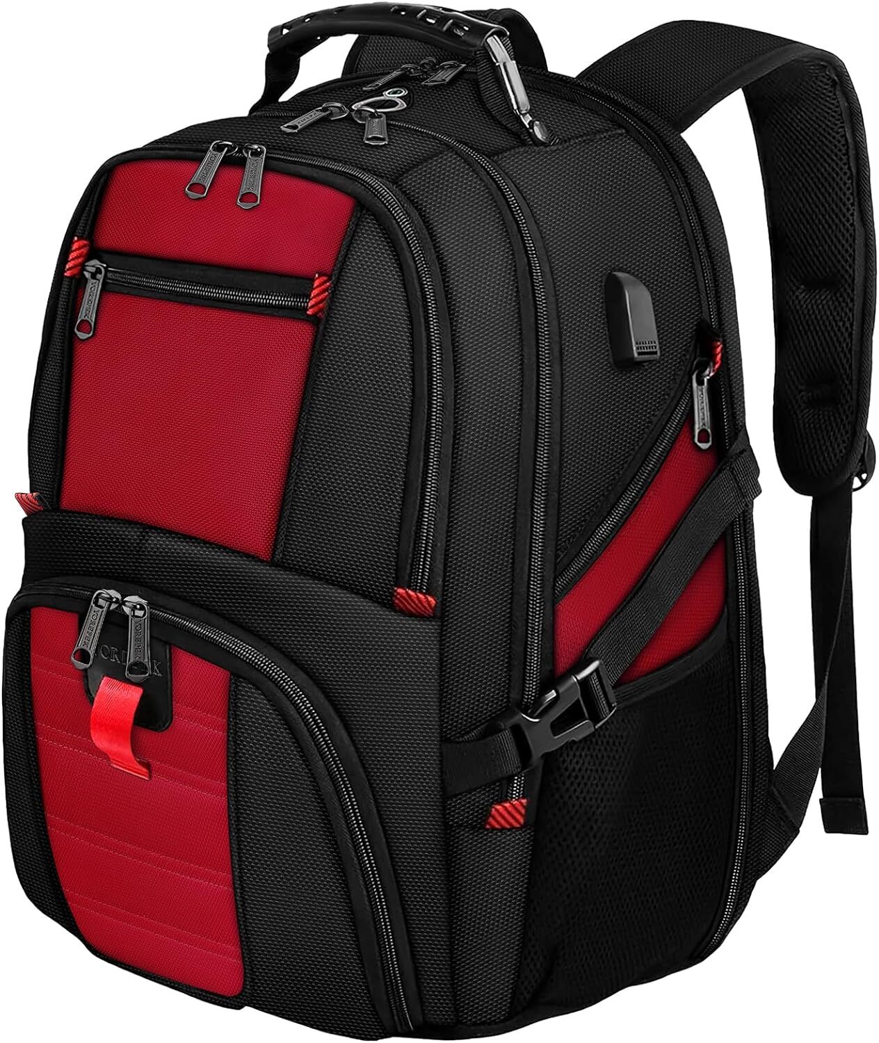 YOREPEK Travel Backpack, Extra Large 50L Laptop Backpacks 17 inch, Bright Red