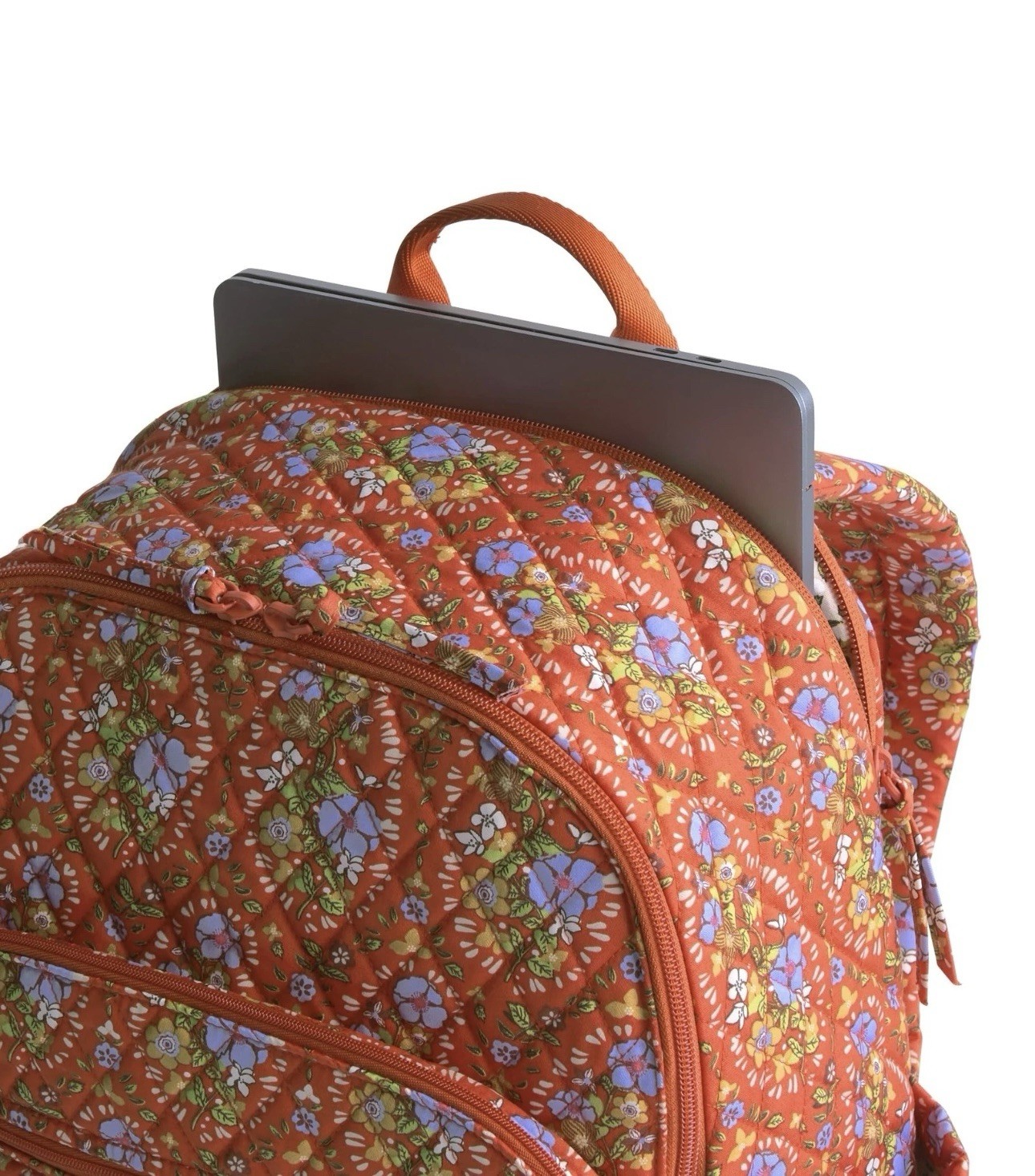 Vera Bradley Bancroft Quilted Backpack Premium Cotton Bookbag – Garden Paisley