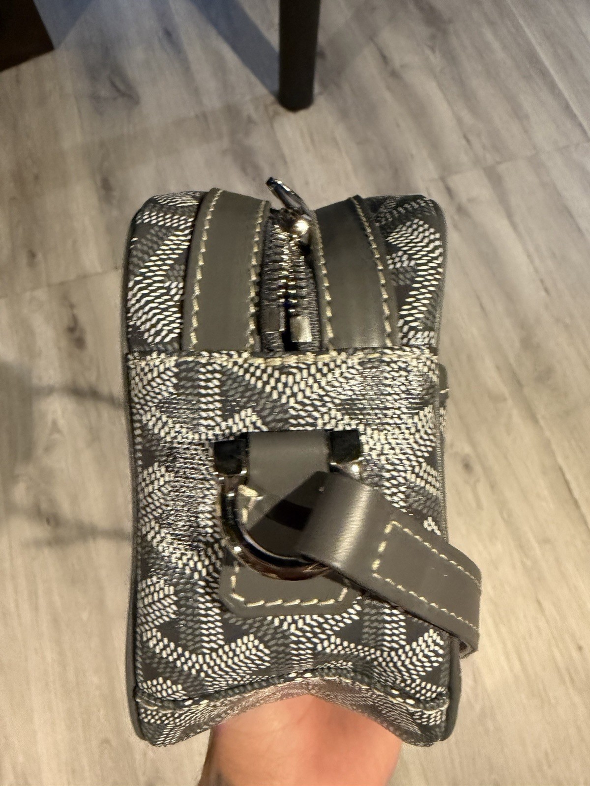 Goyard Goyardine Gray Cap-Vert PM Crossbody Zip Bag