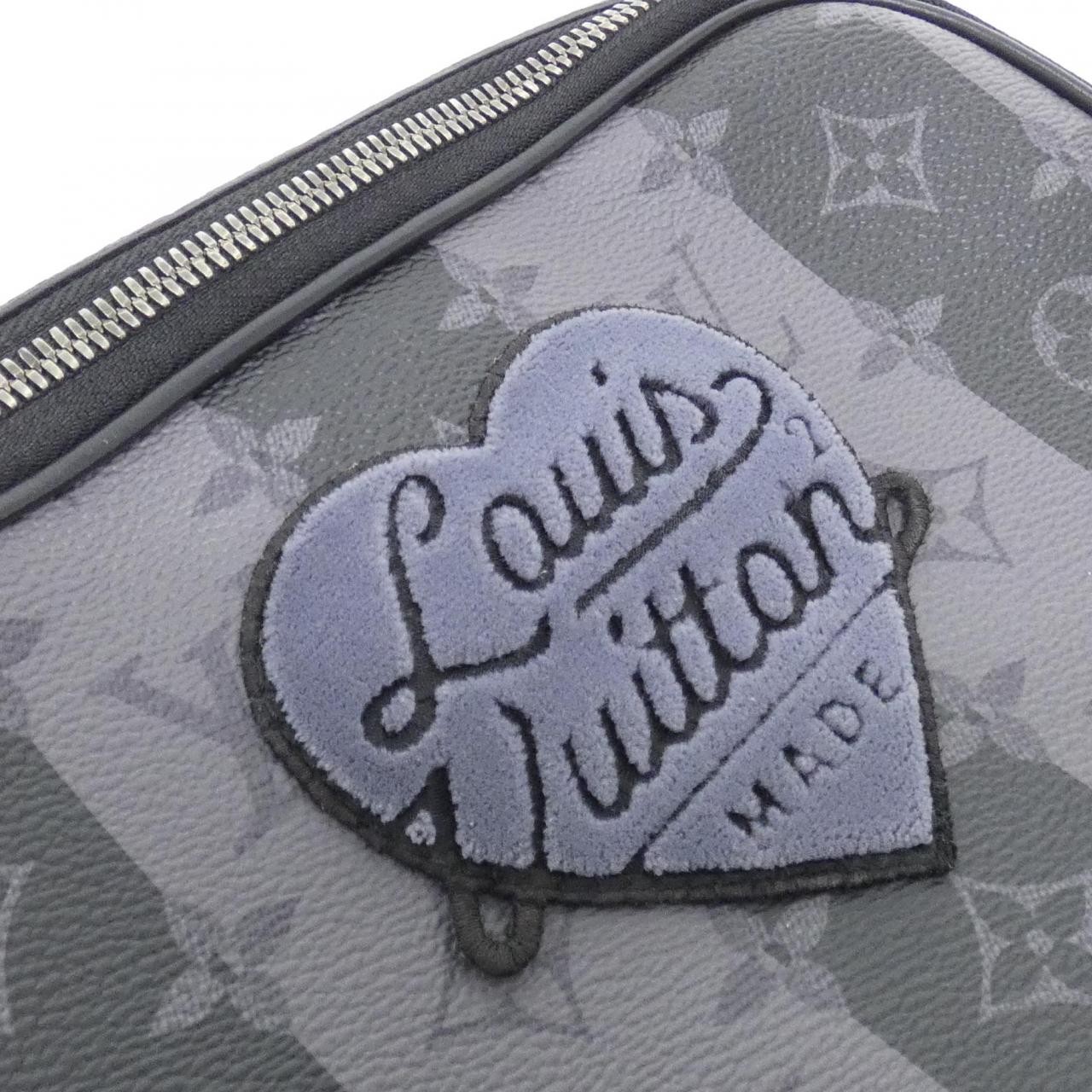 Authentic Louis Vuitton Monogram Stripe Eclipse (LV Squared) Modular Sling B…