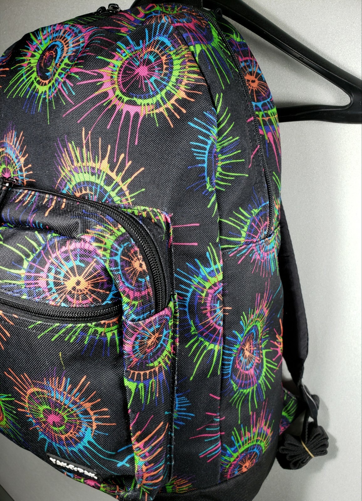 Yak Pak Multi-Colored Colorful Paint Splatter Student Rainbow Backpack Bookbag