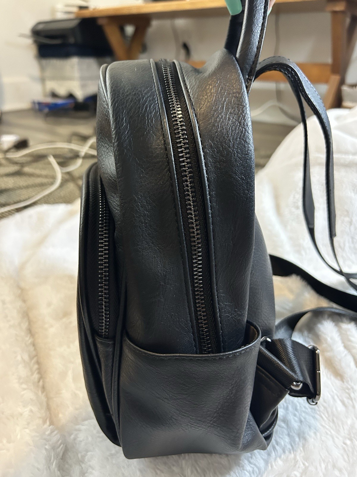 TELENA BK Small Mini Backpack Fashion Travel Shoulder Strap Bag Faux Leather
