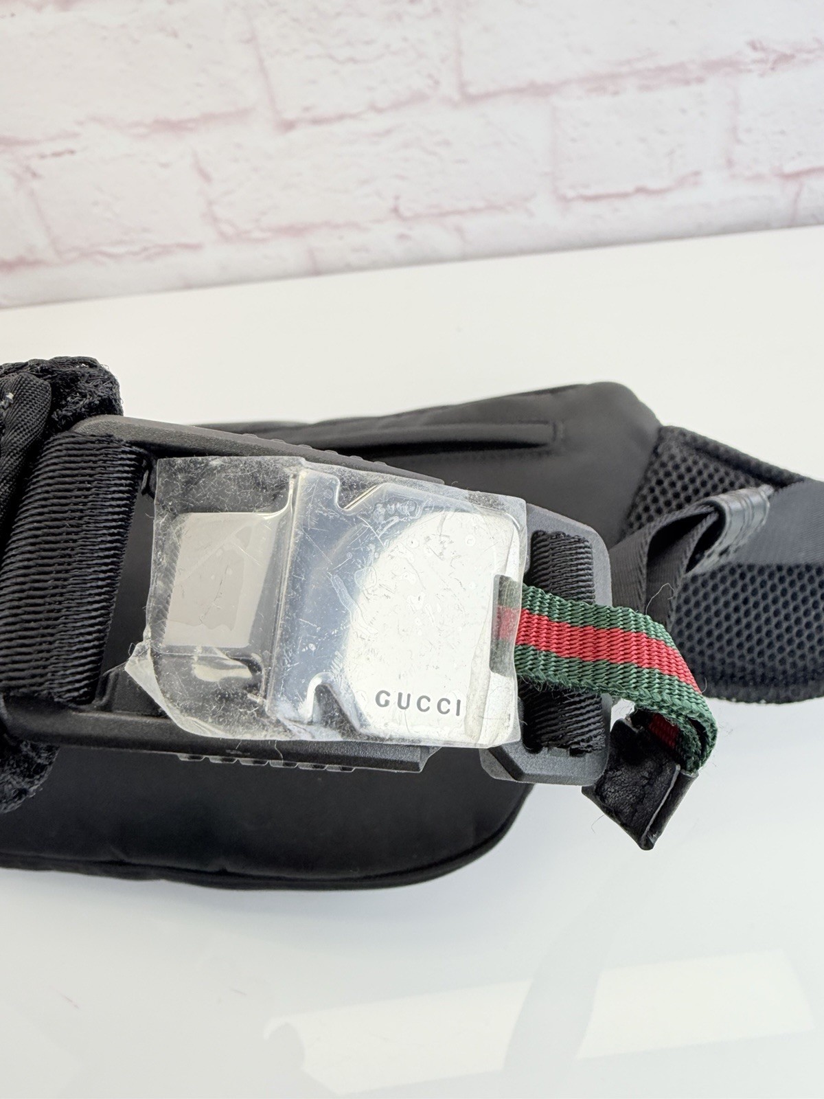 Gucci Nexus Web Interlocking Black Belt Bag Unisex NEW