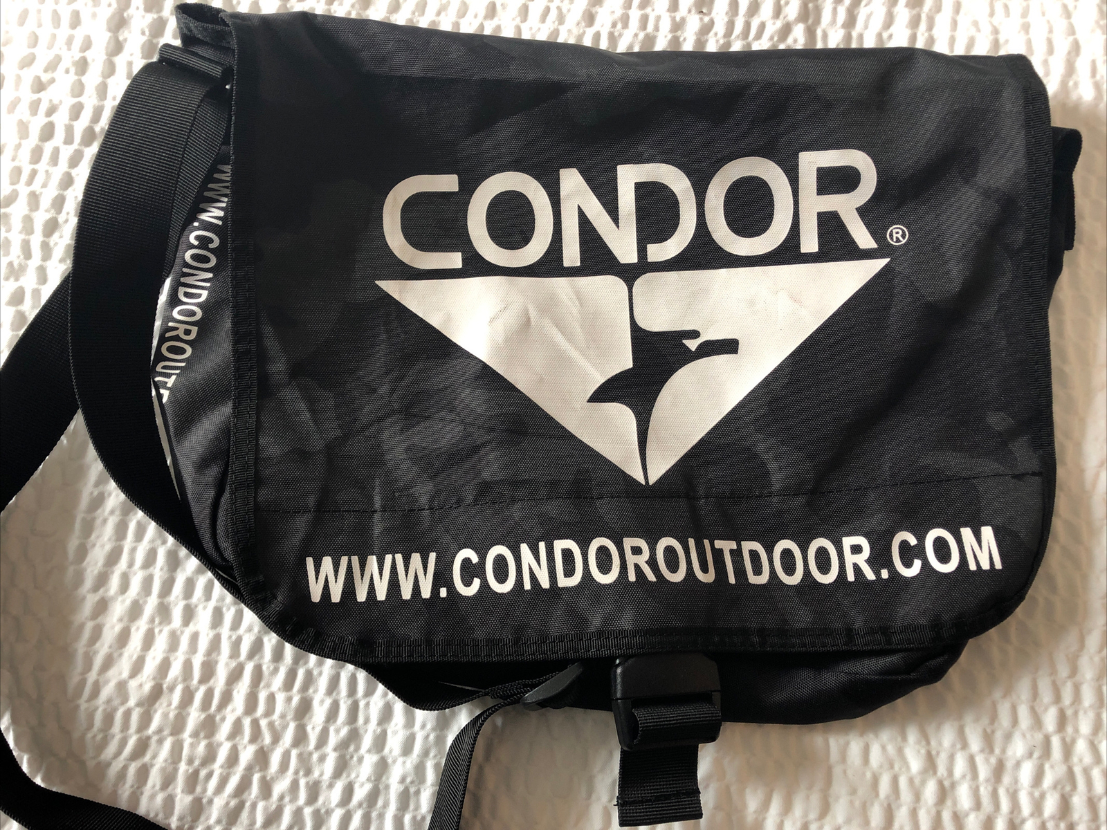Condor Tactical Messenger Bag Gray aurbam Camo Light Laptop Pack New