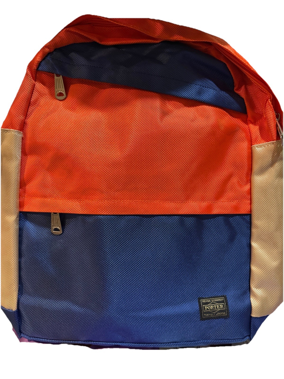 Head Porter Final Collection SS19 Colorblock Daypack Orange/Blue Made In Japan