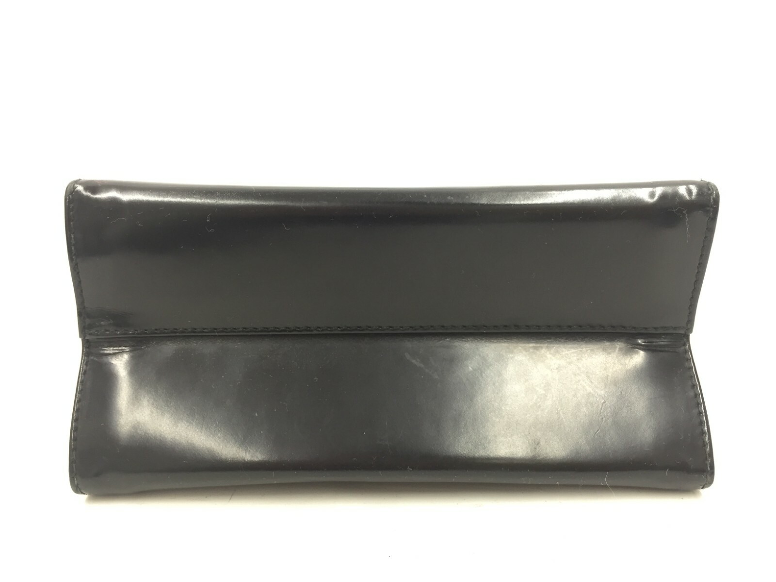 Auth Ferragamo Patent Leather Black Hand bag 5F160520n”