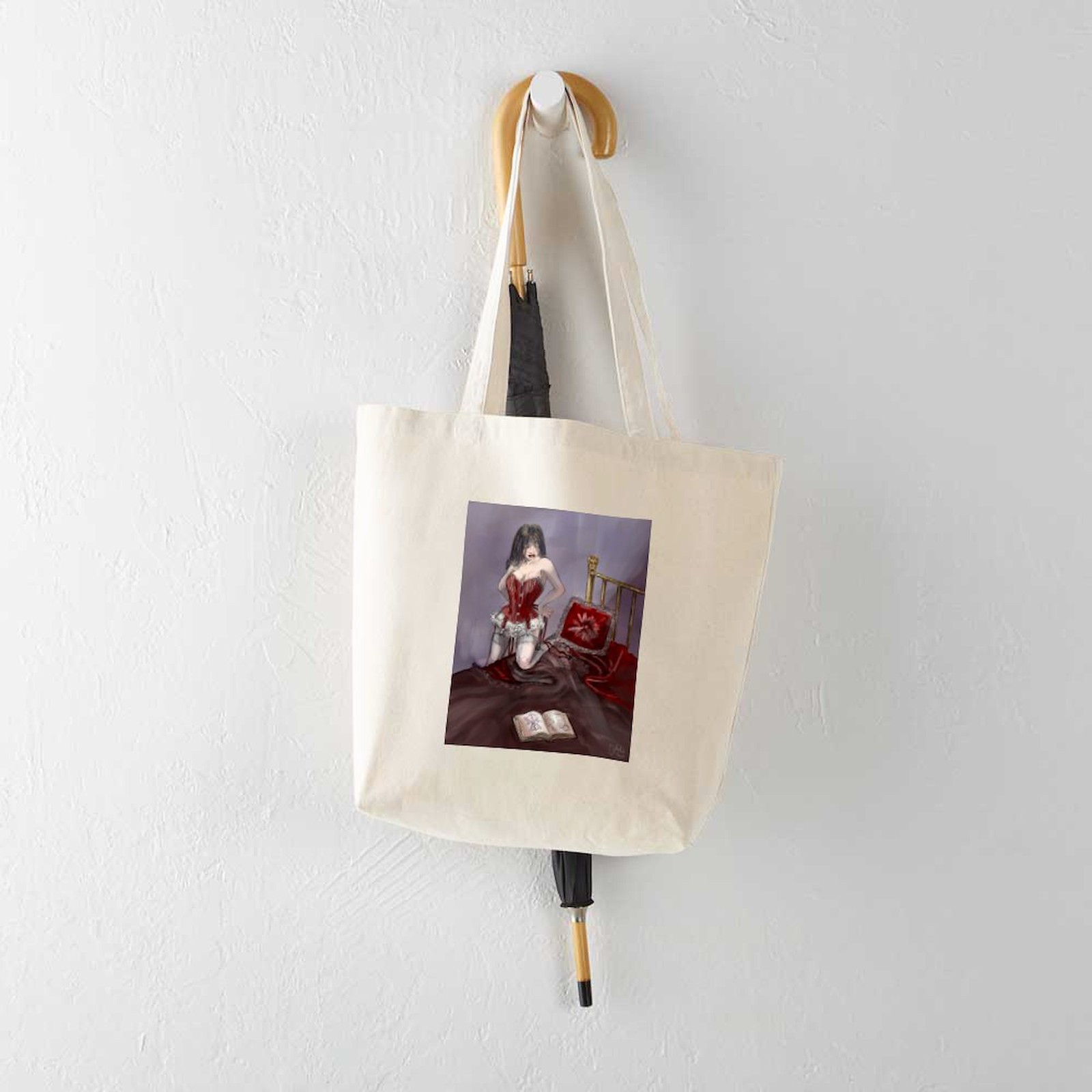 CafePress Corset Study Natural Canvas Tote Bag, Cloth Shopping Bag (758510702)