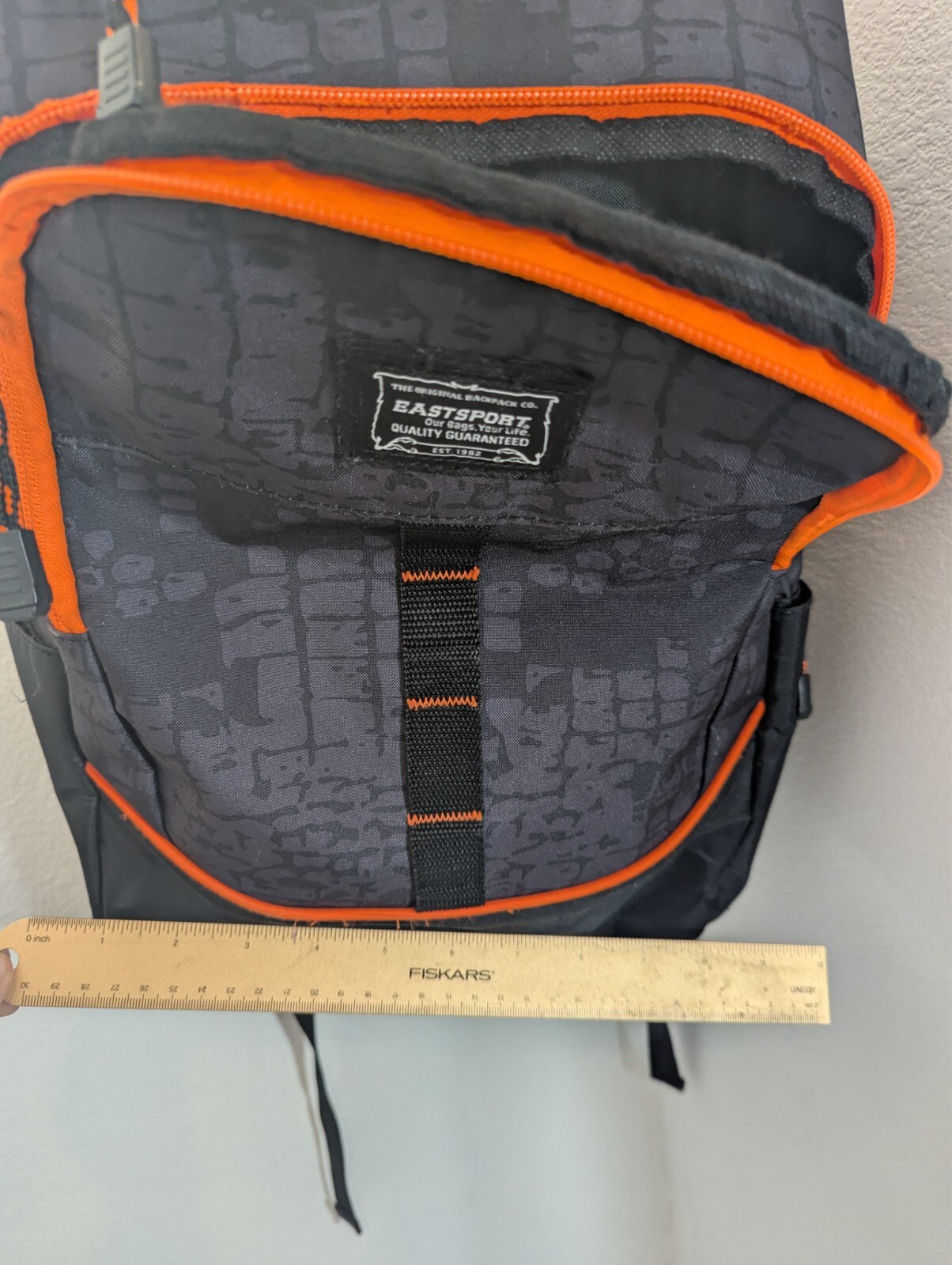 EastSport Backpack Large Black Gray Orange School Daypack Sports Hiking Gorpcore
