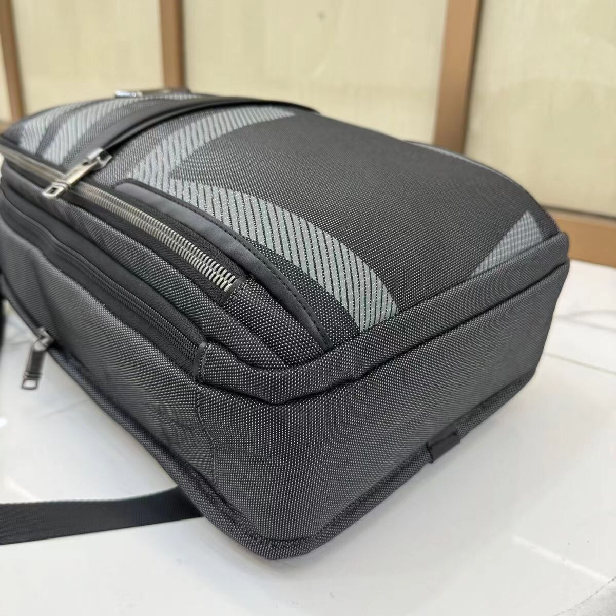 TUMI ALPHA 2603581 Black Gray Slim Backpack Business Nylon Bag UNUSED