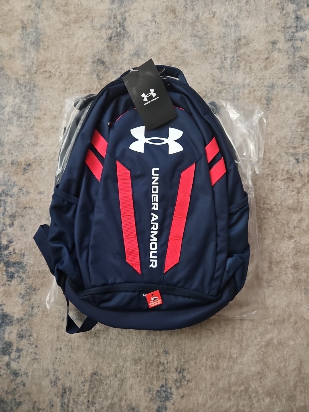 Under Armour UA Hustle 5.0 Unisex OSFA 15″ Laptop Backpack, Academy/Red/White