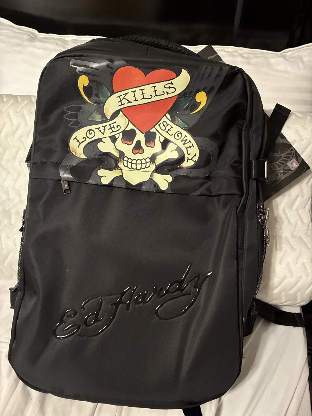 New Y2K Retro Ed Hardy Multi-Functional 2-in-1 Travel Backpack / Suitcase