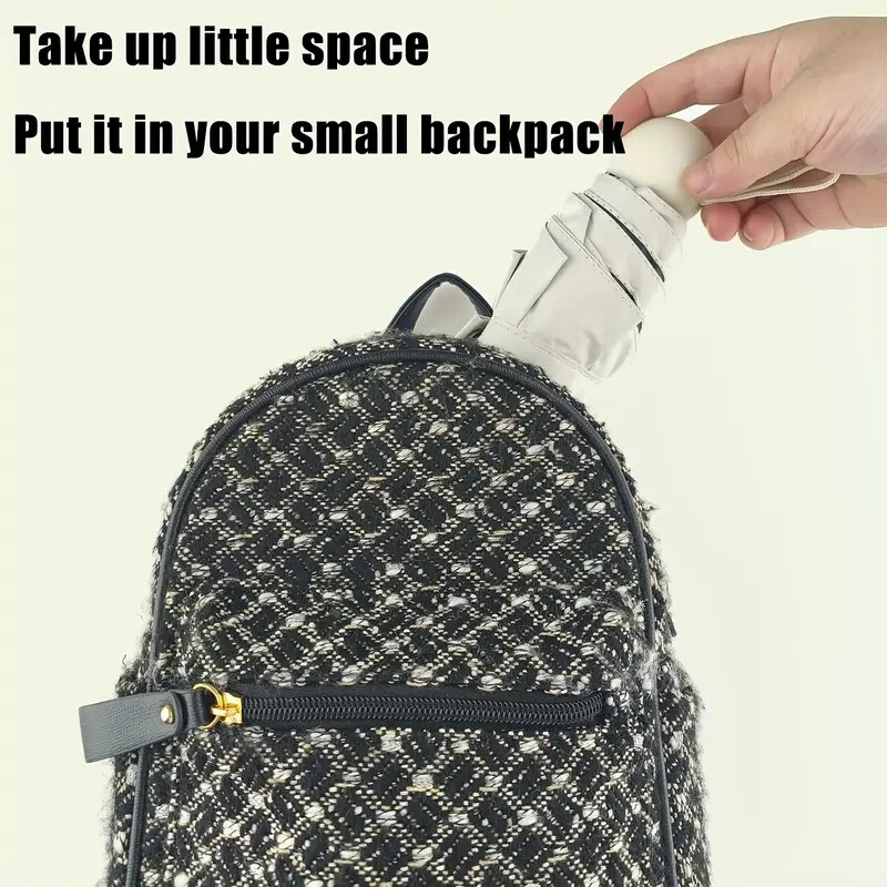 Clear Handbags With Side Bottle Pockets and 1pc Compact Mini Capsule Umbrella