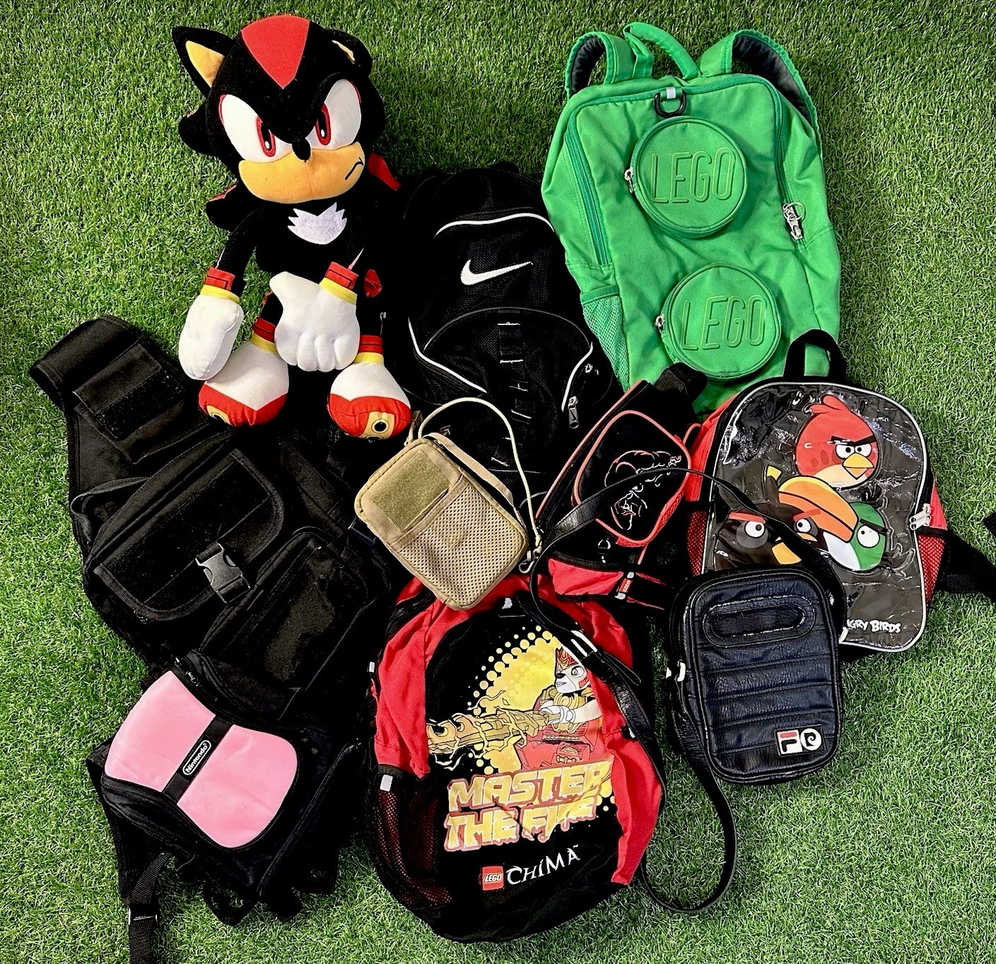Y2K Reseller Bag 10x Lot 2000s Skater Gamer Backpack Bags Bundle Sonic Nintendo