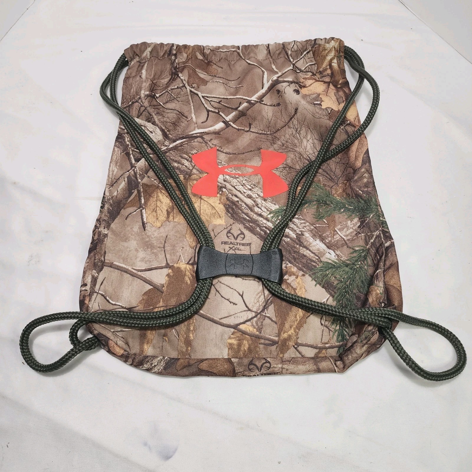 UNDER ARMOUR Drawstring REALTREE CAMO Backpack Sack UA Gym / Hunting Bag