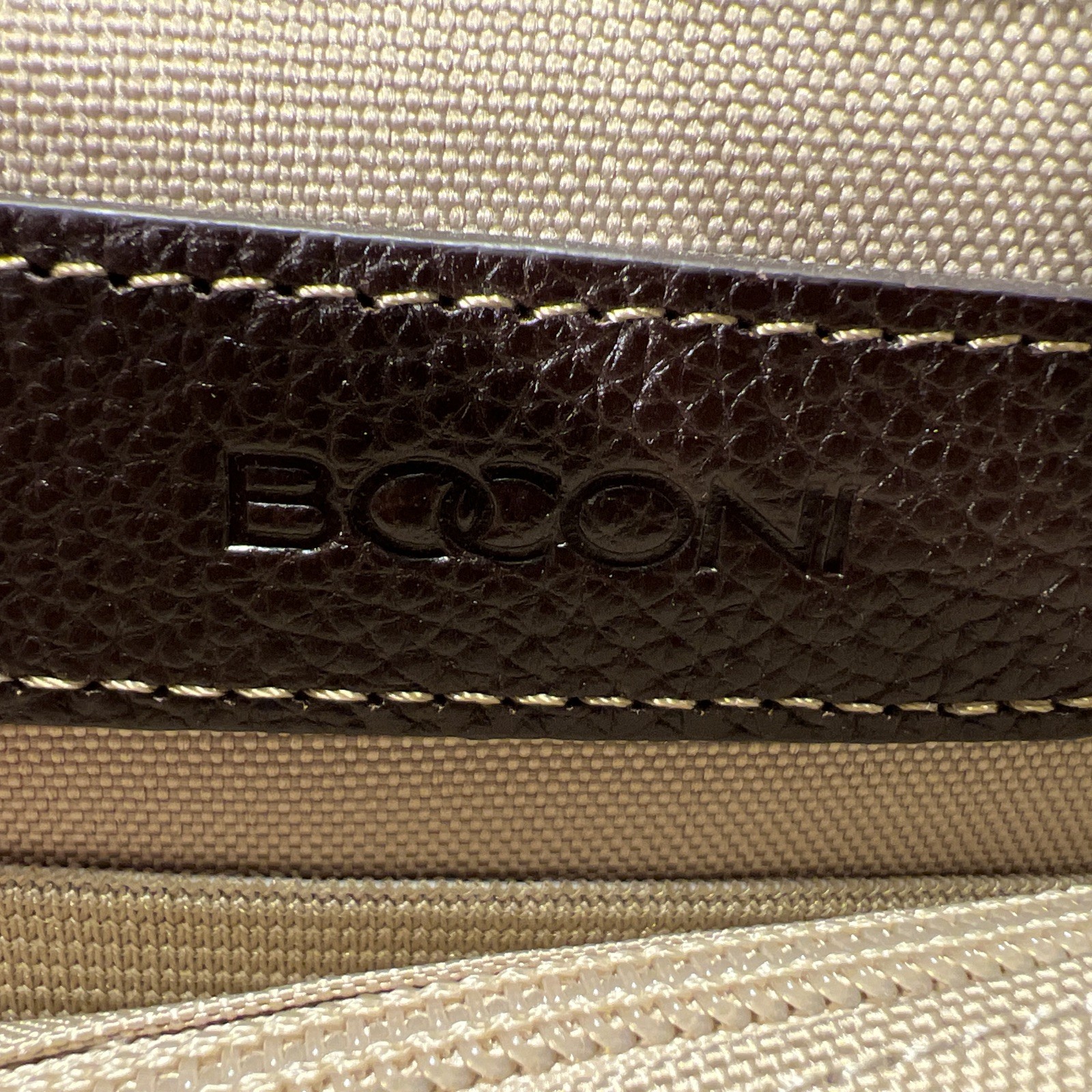 Boconi Brown Leather Message Bag
