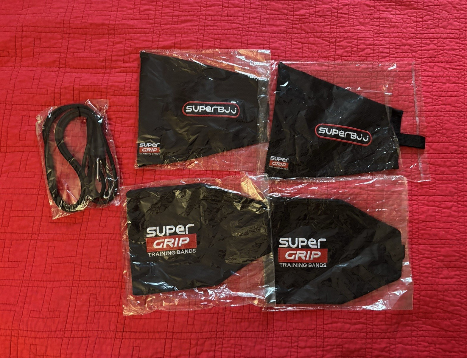 Super Grip Lot of 4 Black Small Messenger Pouches Zip w/ Adjustable Strap