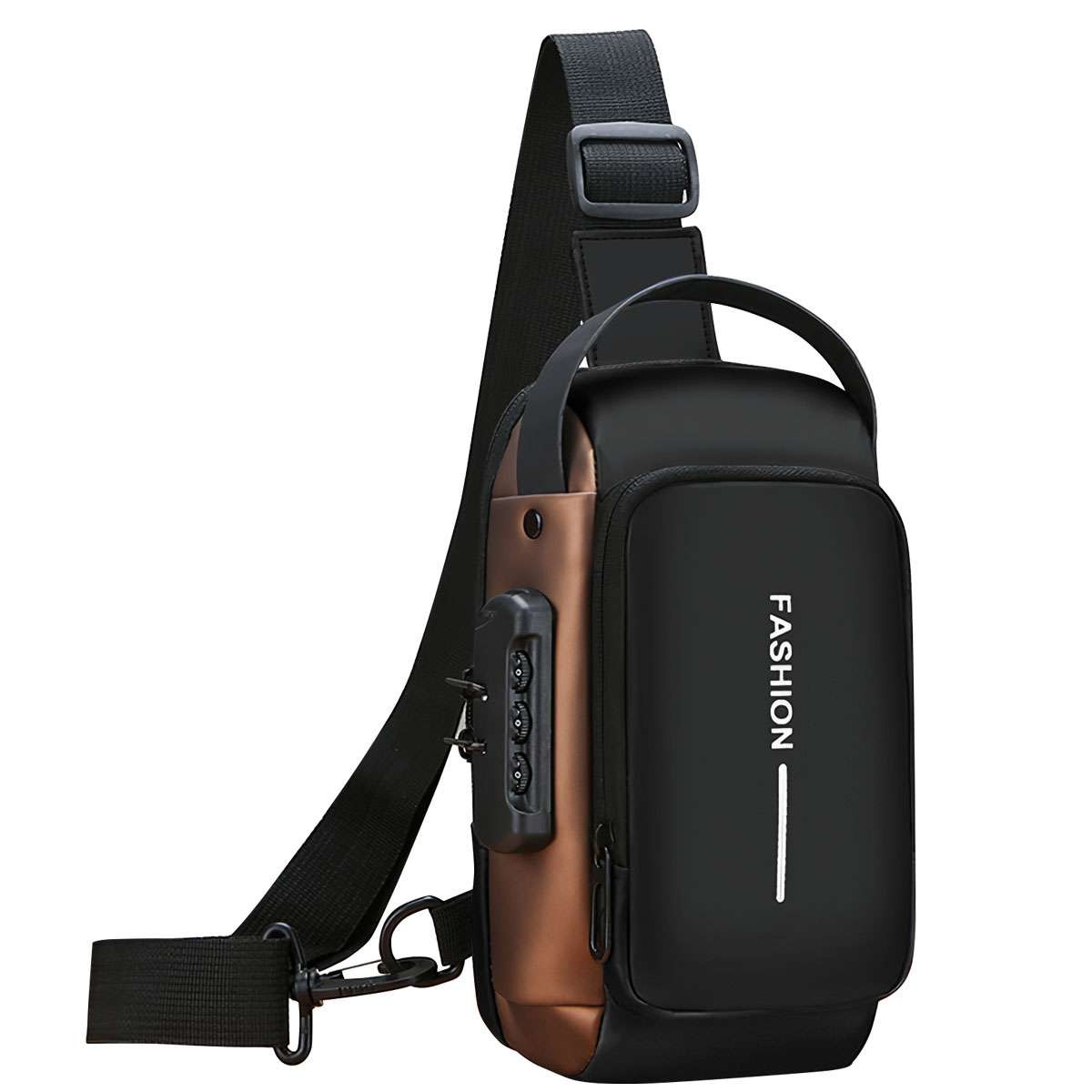 Anti Theft Sling Bag Waterproof Chest Bag Crossbody Backpack w/ USB Charge Port