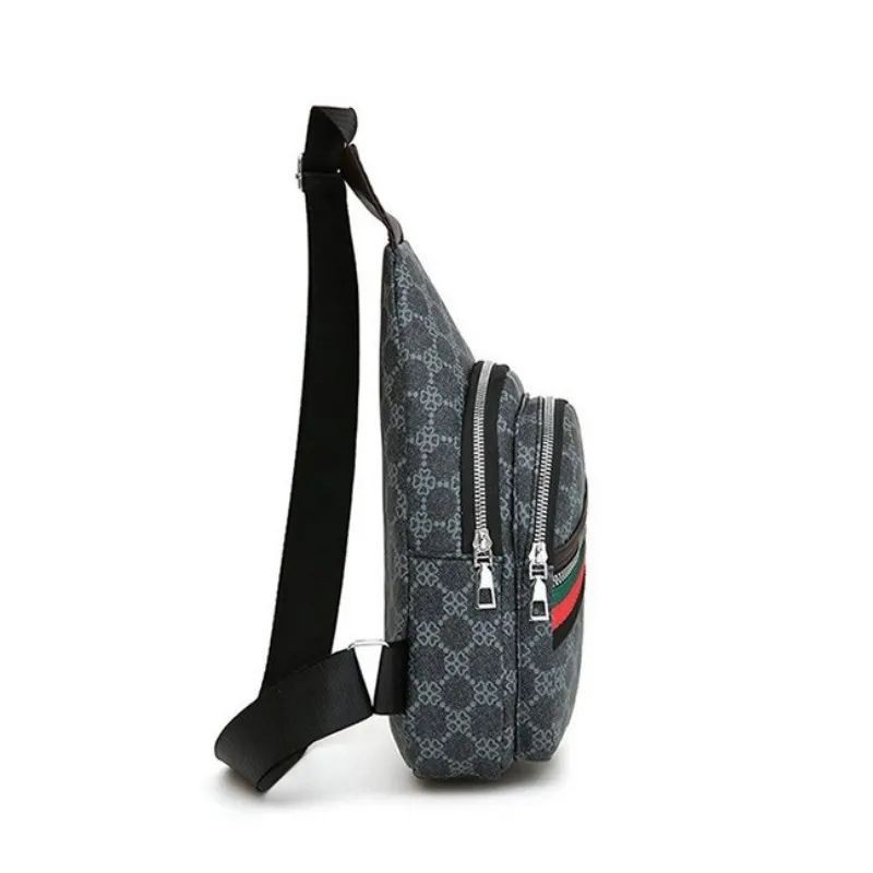 Men’s PU Leather Crossbody Chest Bag Different Colors