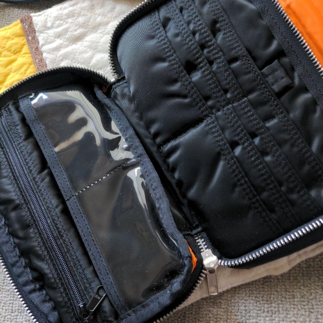 PORTER Black Nylon Flap Button Sacoche Shoulder Bag Yoshida Japan Men`s
