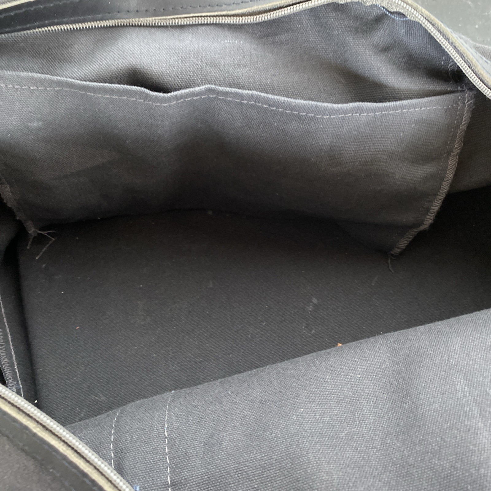 Scarborough & Tweed USA Branded Gray Canvas Bag Leather Handles – no strap