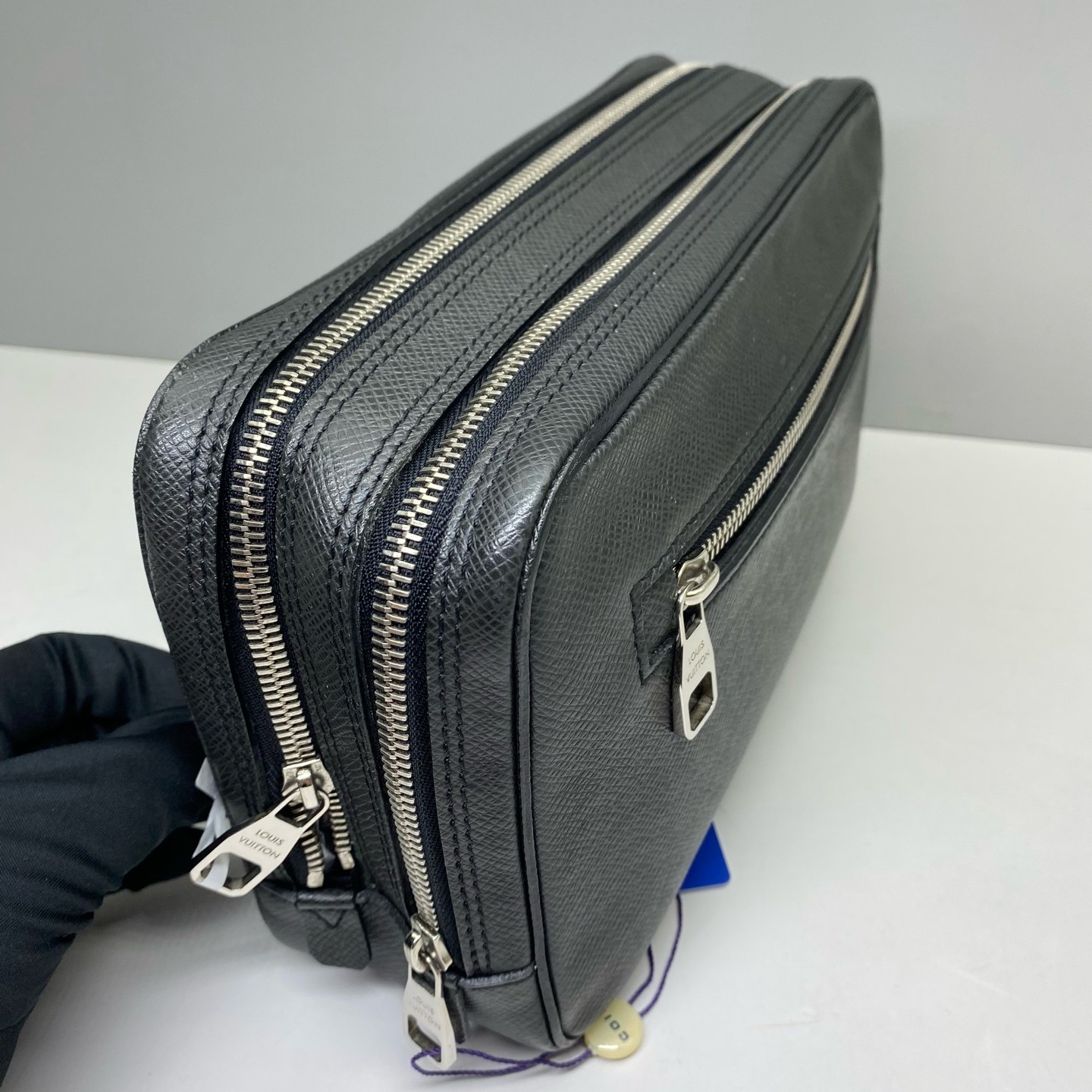 Louis Vuitton Pre-Owned Authentic Clutch Black 26×16.5x8cm Cowhide