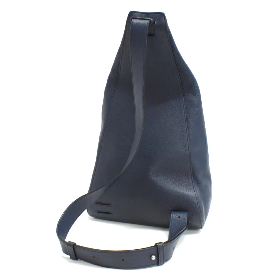 LOEWE Anton Sling Bag Shoulder Crossbody Anagram Leather Navy