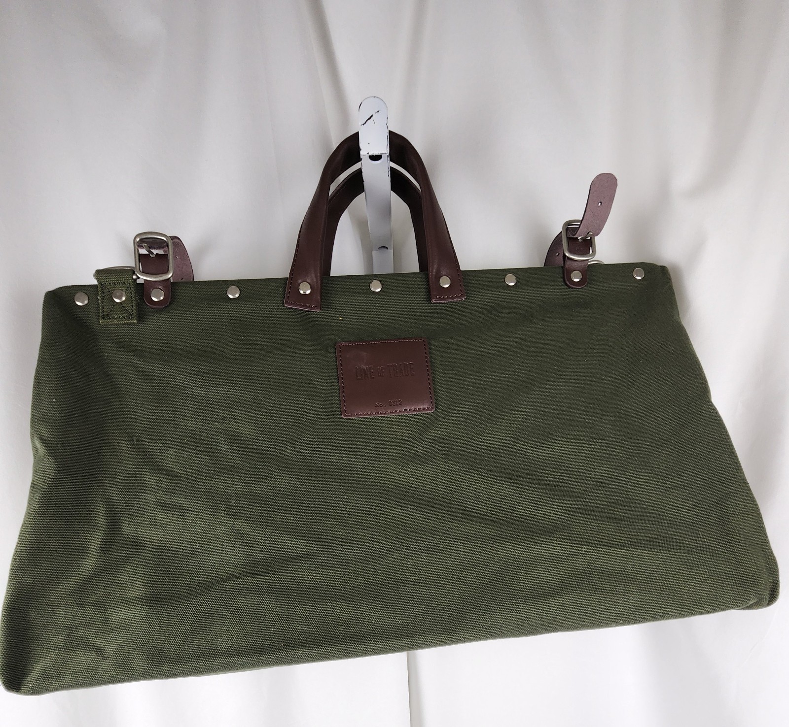 Line of Trade Canvas Leather Weekender Bag No. 0312 Gree Travel Overnight Duffle
