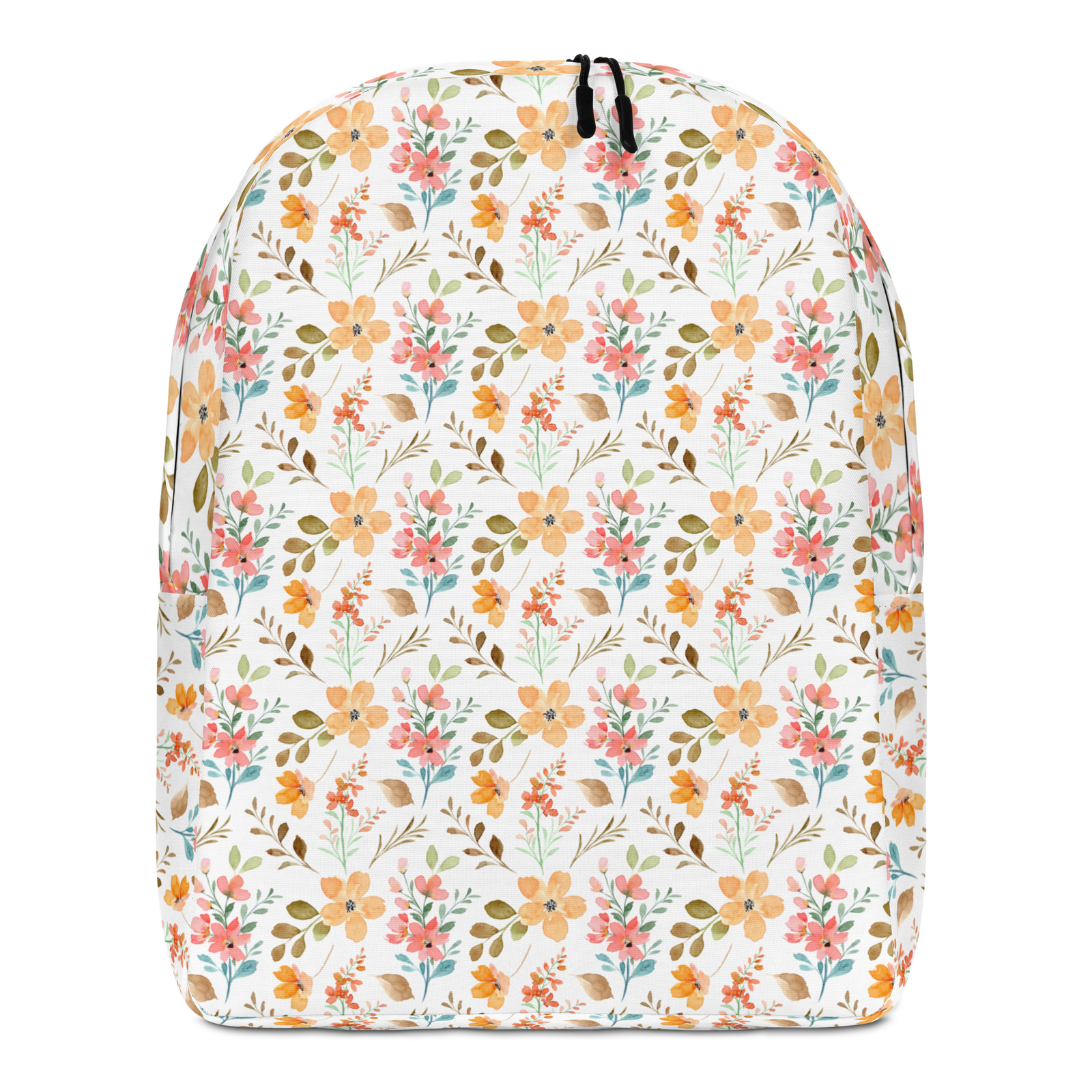 Minimalist Backpack Beautiful Floral Pattern