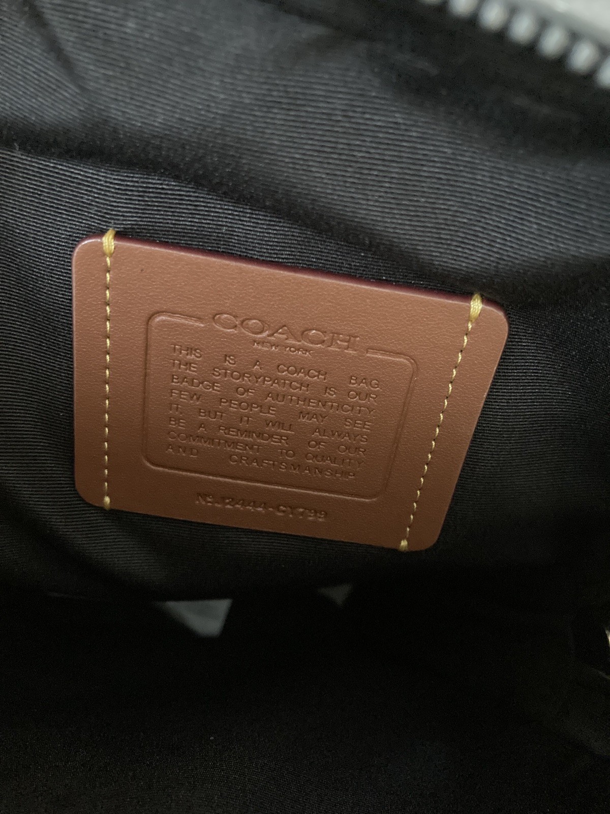 Coach CY799 Sullivan Pack Leather QB/GRAPHITE Crossbody w/ Zipper-New with Tags