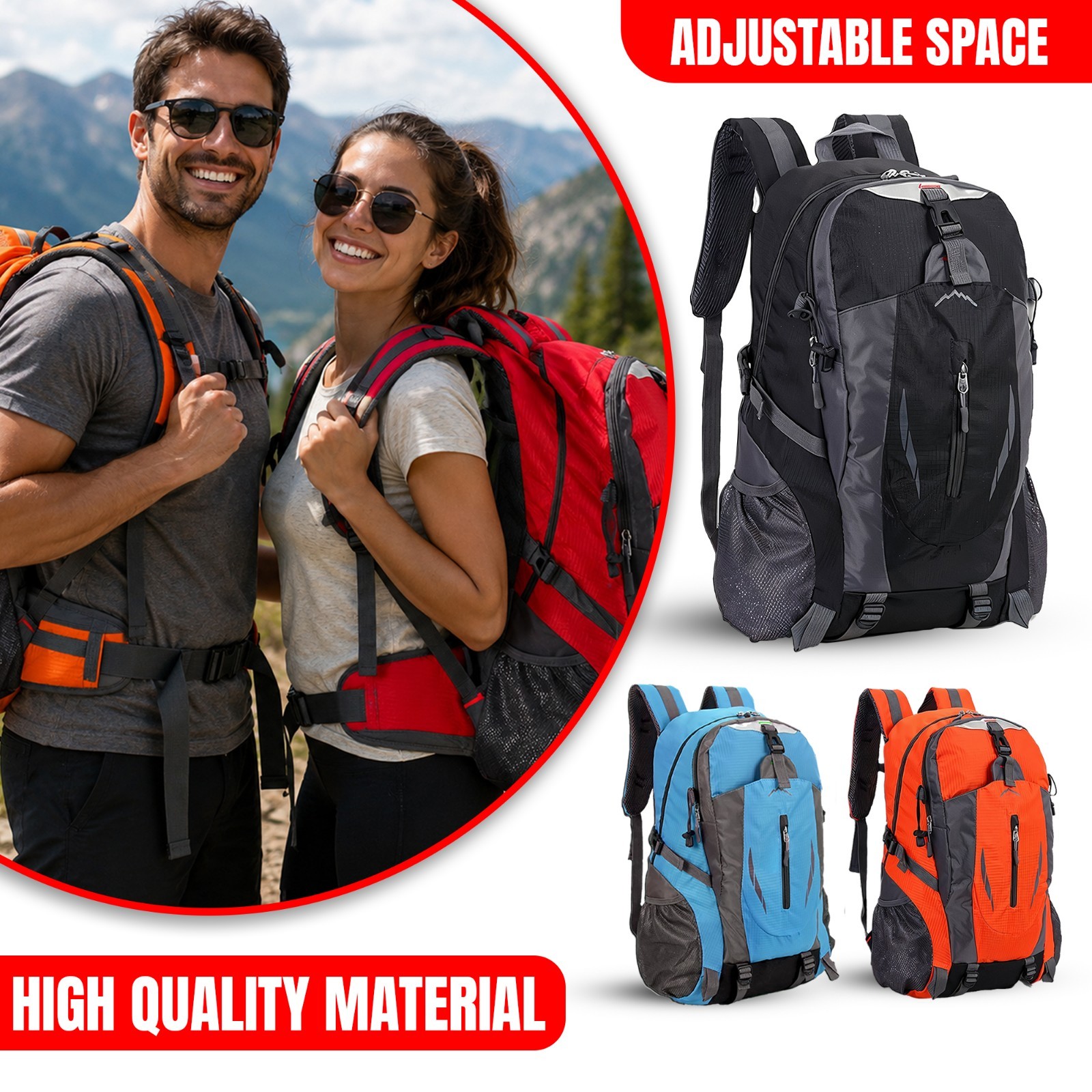 Large Travel Backpack Rucksack Camping Hiking Bag Outdoor Travel Bag 40L