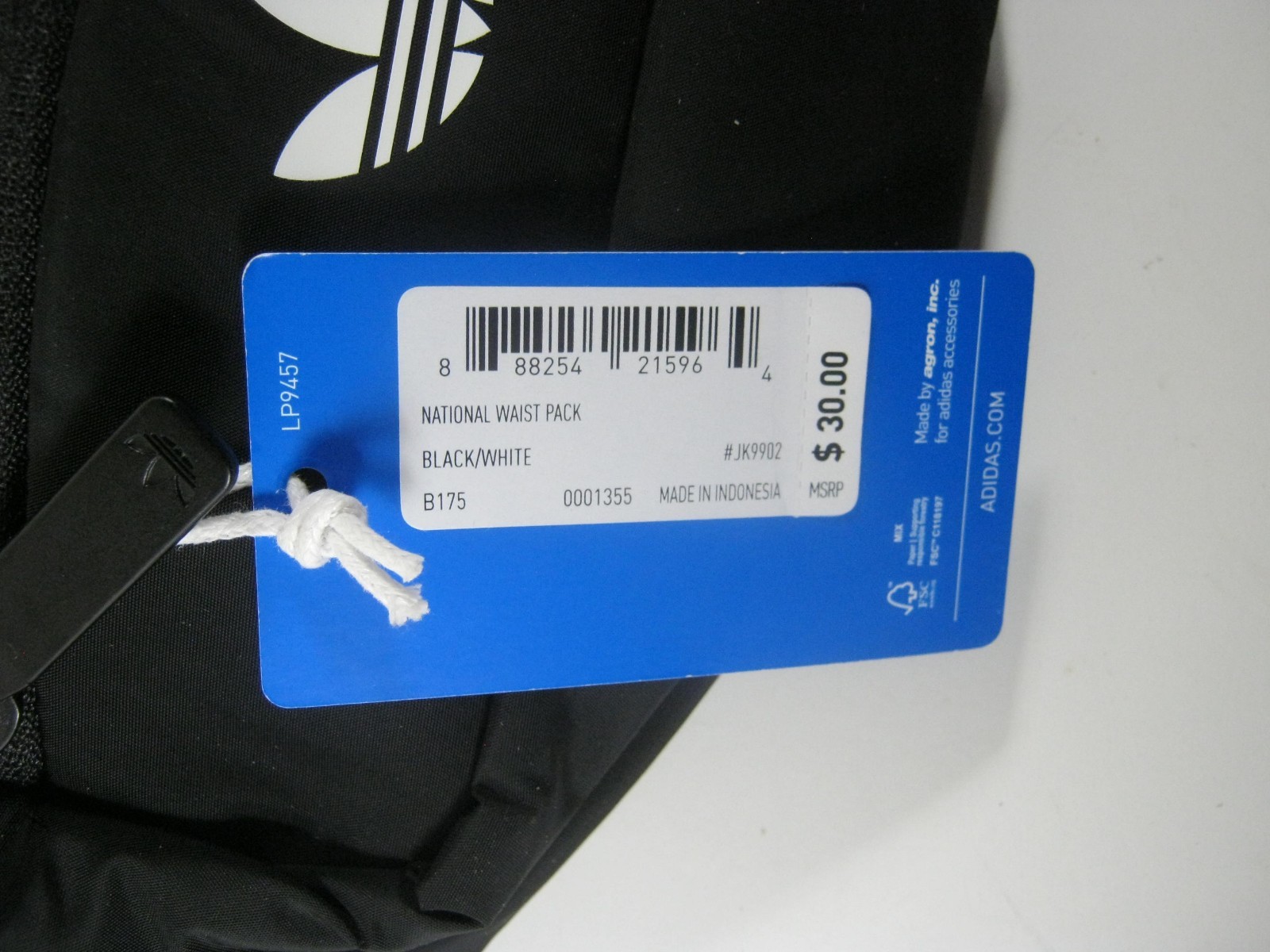 Adidas Originals National Waist Bag Fanny Pack Black Men’s Women’s Travel NWT