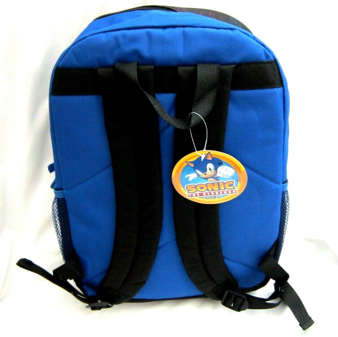 Sonic The HedgeHog Come On Upside Down 16″ Backpack with 2 main compartments-New
