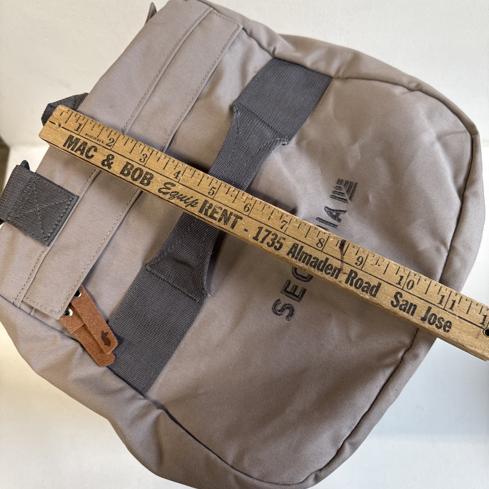 Cotopaxi Canvas Duffle Bag Converts To Backpack Gray Brand Logo On End ~21x11x11