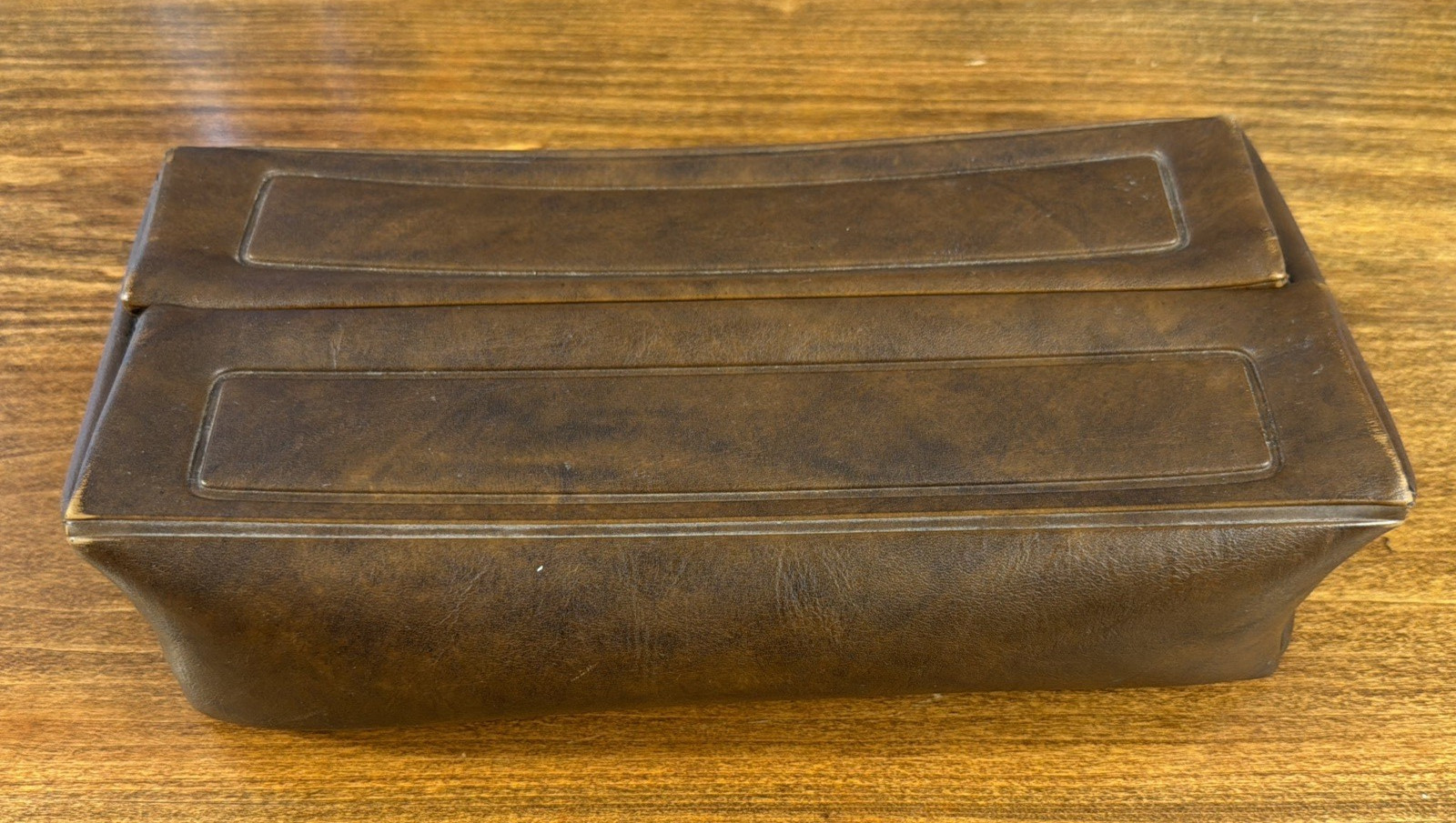Hazel Shaving Kit Dopp Toiletry Bag Vintage 1975 Brown Hinged USA