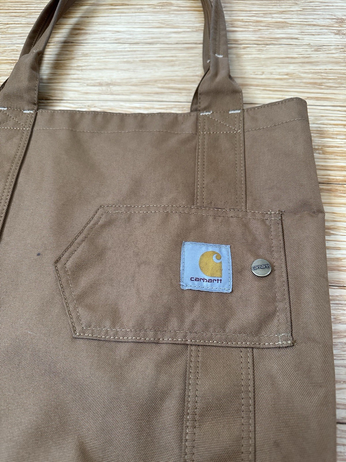 Carhartt Essentials Vertical Open Tote Bag Brown Size 18L Canvas Legacy Series