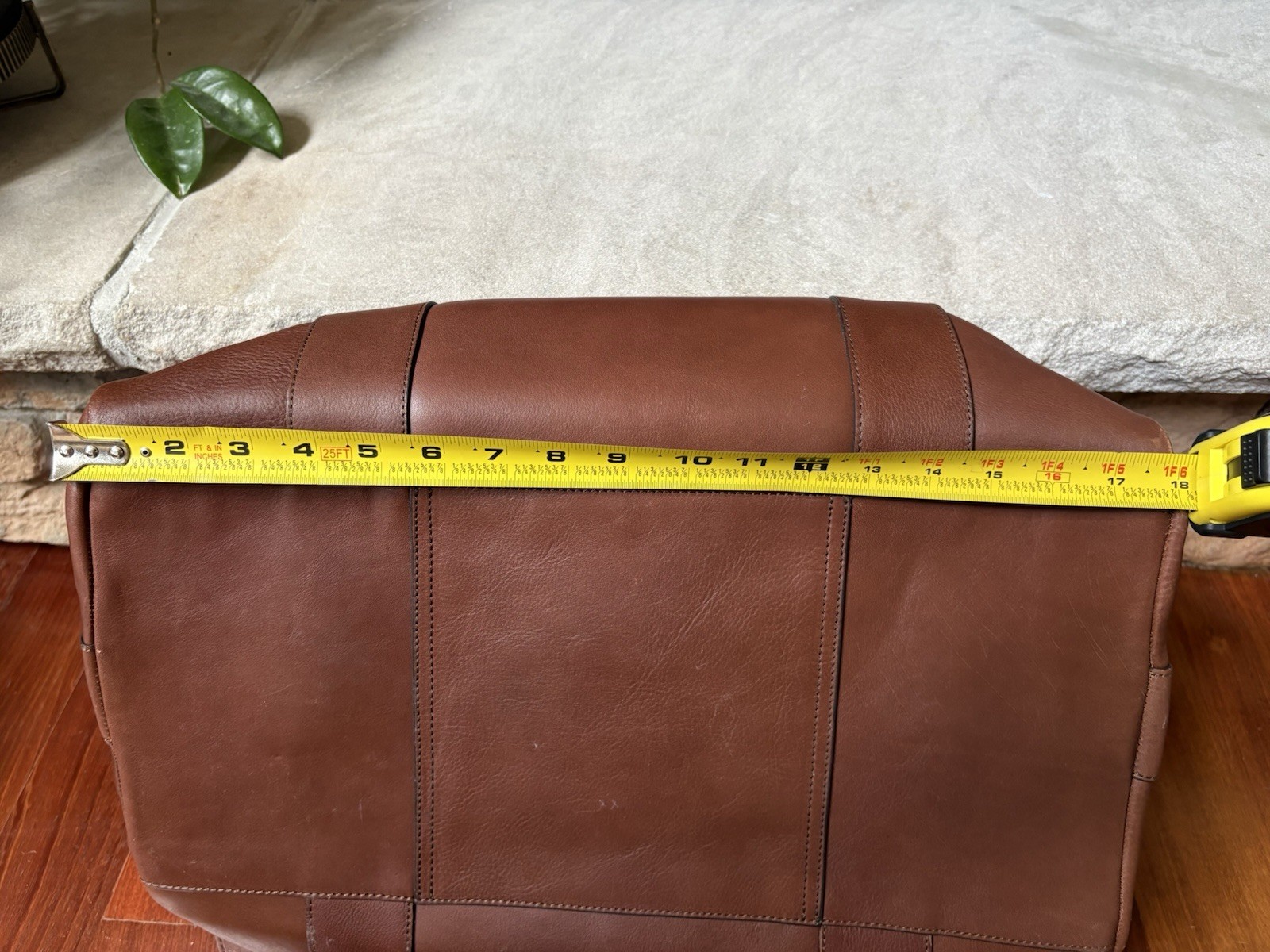 Tecovas Brown Leather Duffle Bag Weekender Shoulder Strap Luggage Tag NWOT