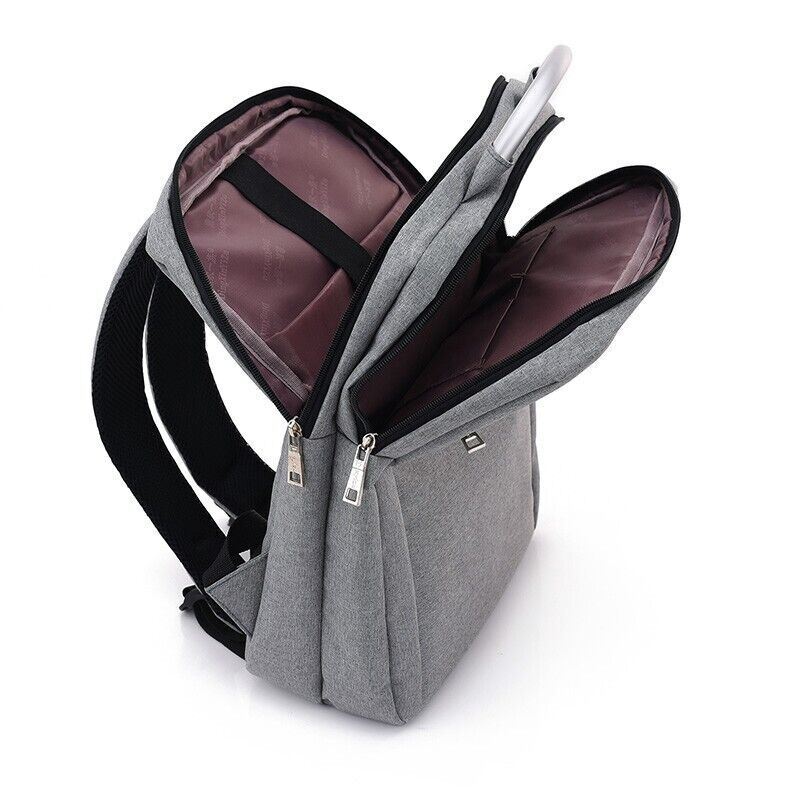 Water Resistant Backpack with Padded Comfort & Laptop Sleeve – Canvas Grey