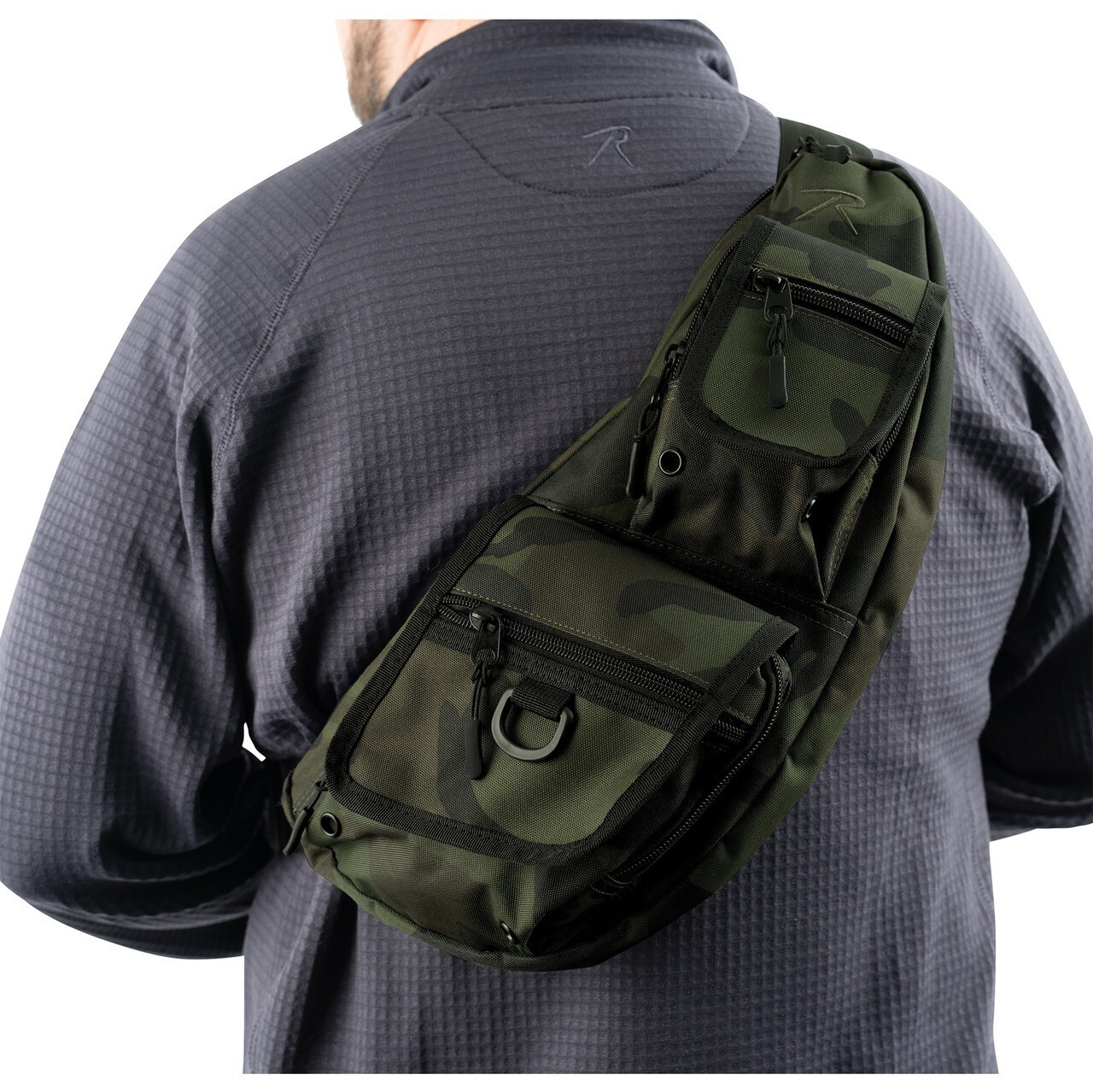 Rothco Tactical Crossbody Bag – Midnight Woodland Camo