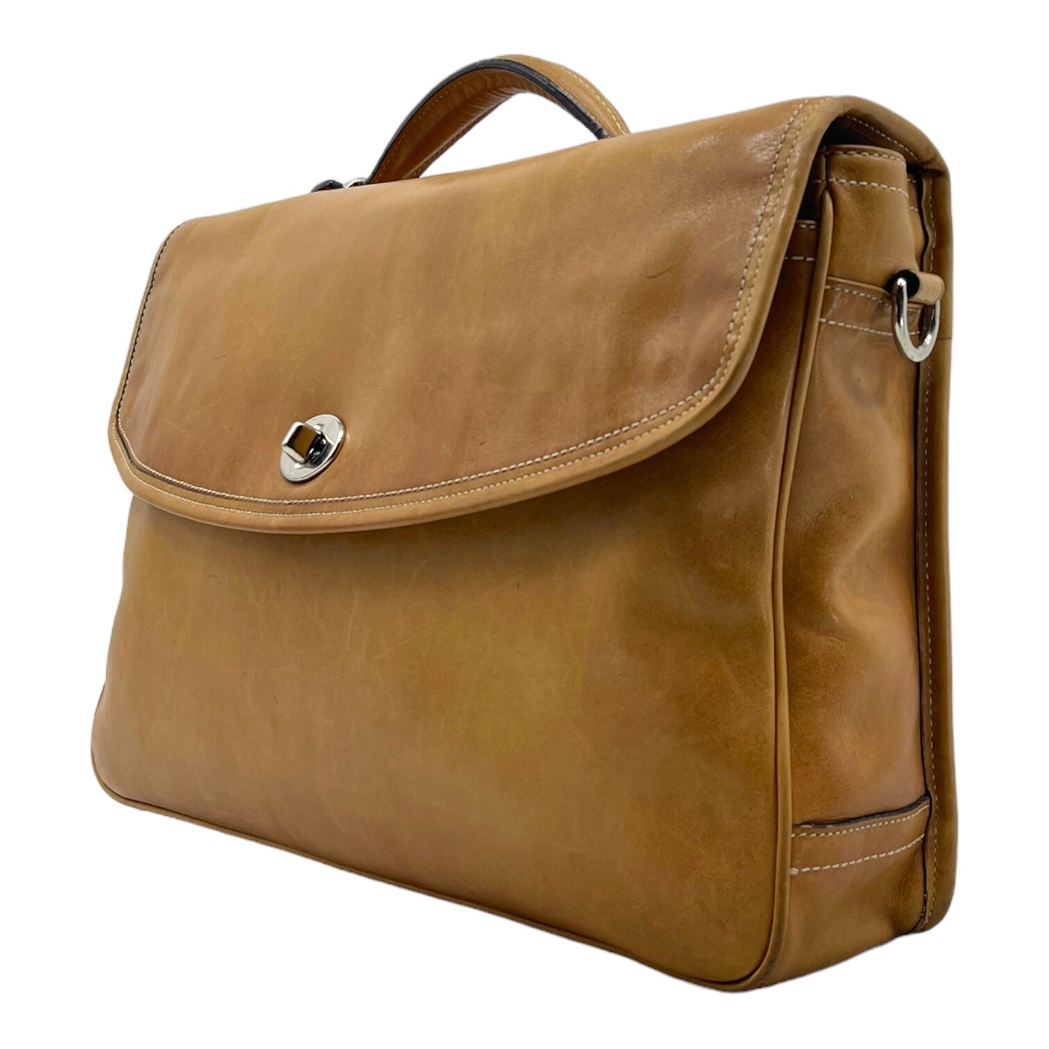 Vintage 90s Y2K COACH F70101 Large Leather Messenger Bag Briefcase Satchel EVC