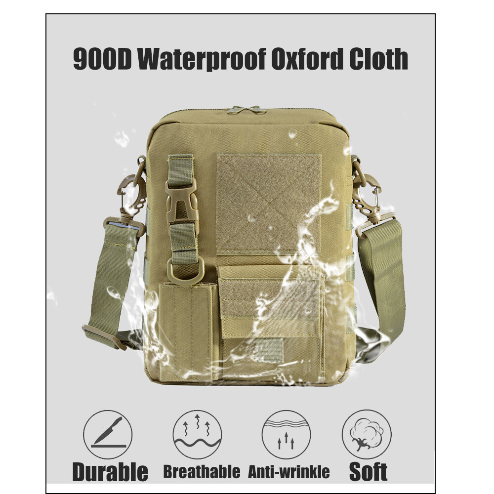 Mens Messenger Bag Waterproof Shoulder / Cross Body Backpack Tactical Sling Bag
