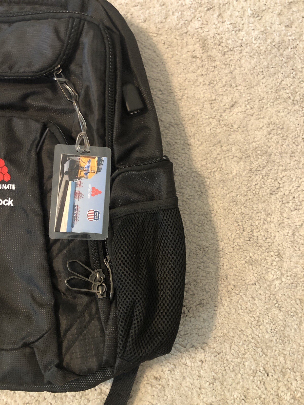 Leed’s Checkmate Union Pacific Railroad Embroidered Black Corporate Backpack