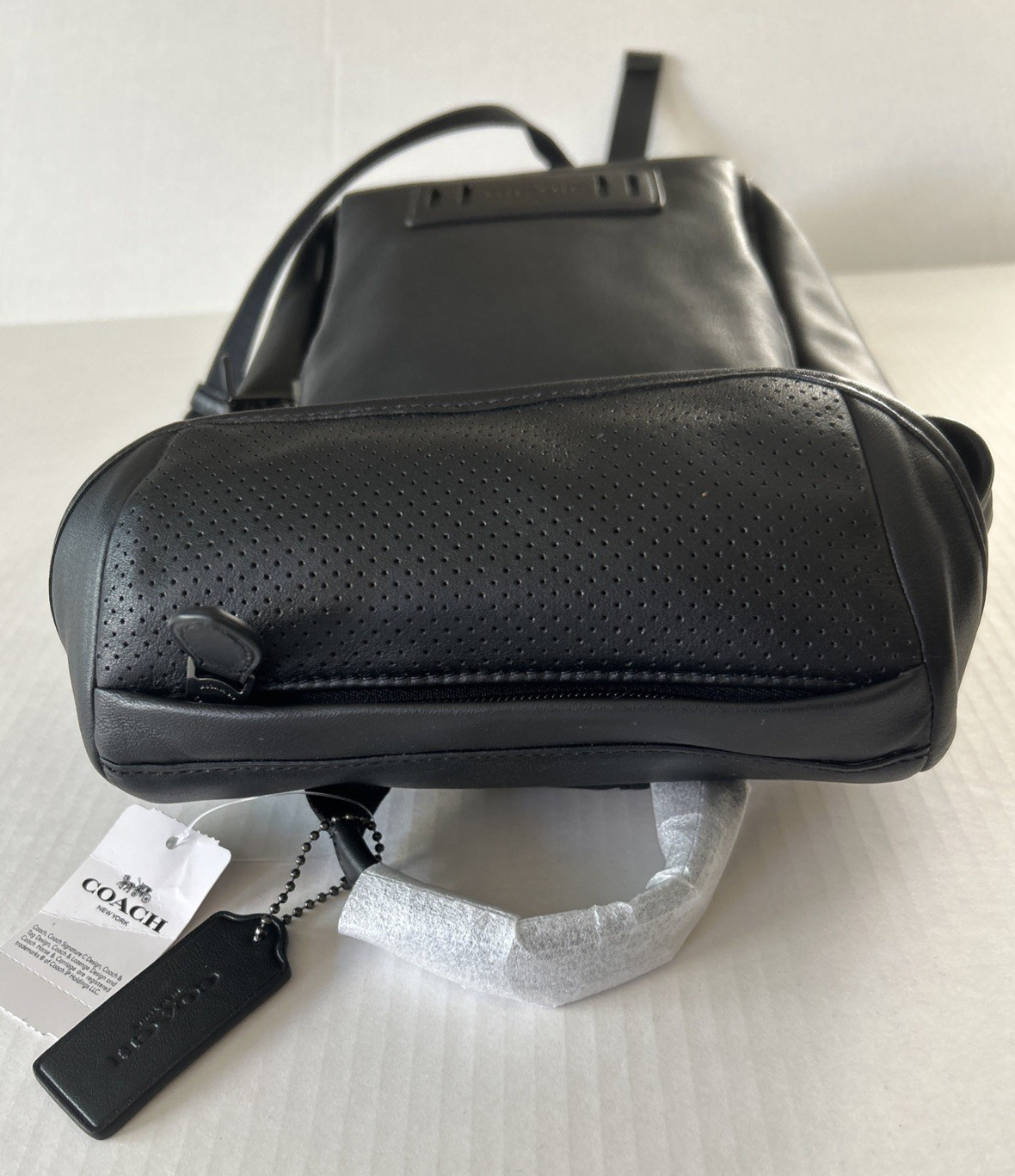 Authentic Coach Ranger Pack 2943 Black Leather Crossbody Travel Bag NEW
