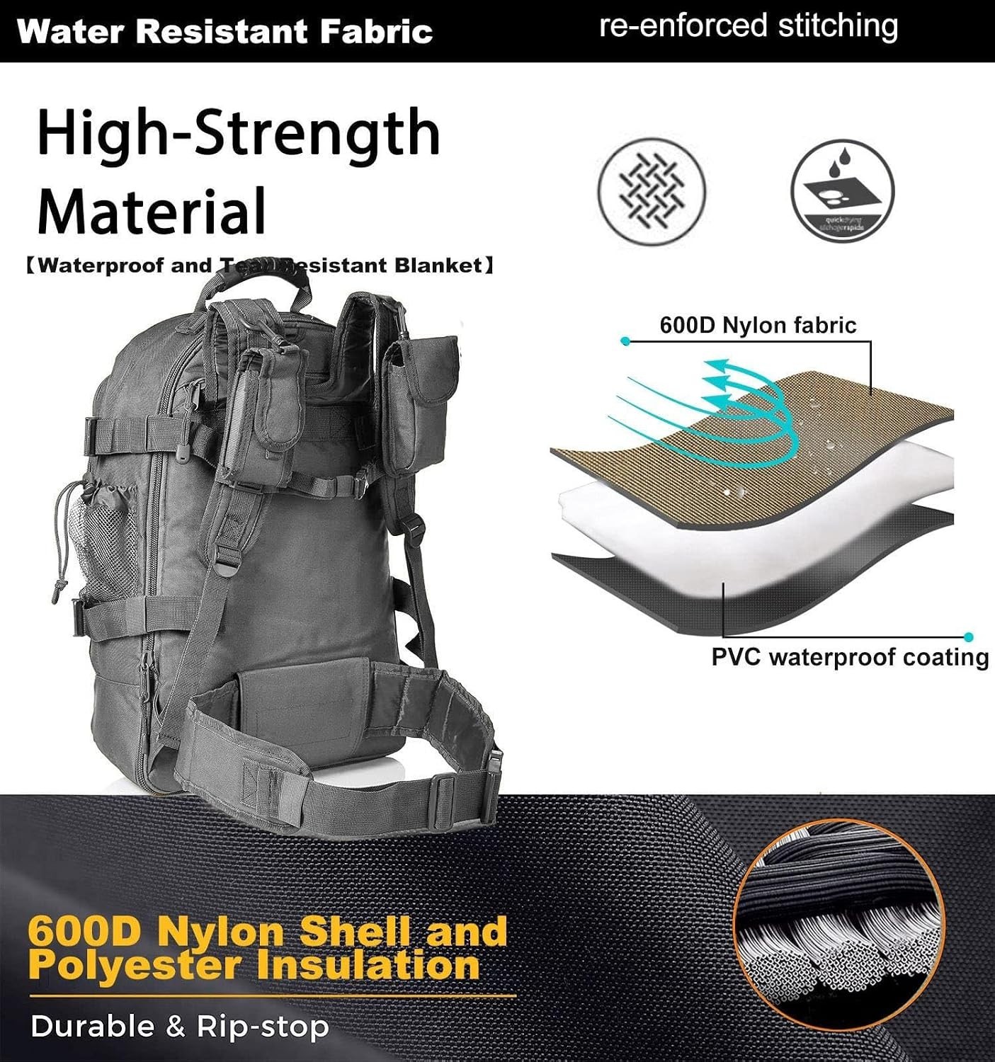 Tactical Backpack Military Army Daypack
