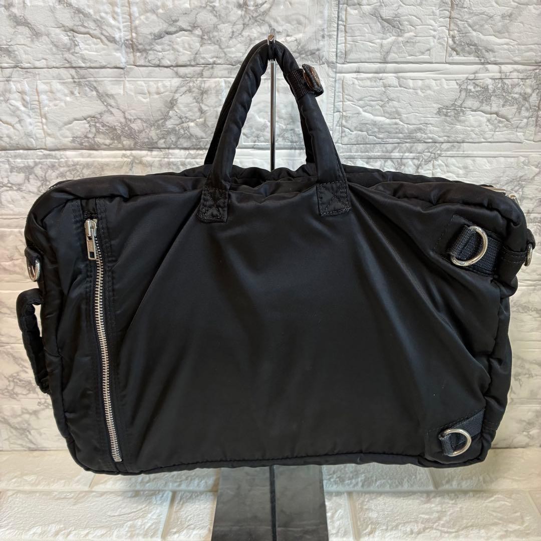 YOSHIDA PORTER Tanker 2Way Business Briefcase Black Nylon Pre-owned Japan