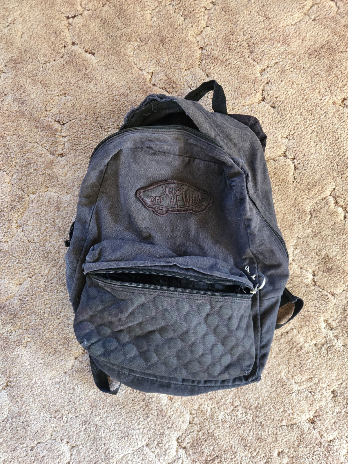 VANS BACKPACK, 16×14″, Functional but very worn! As is or repurpose
