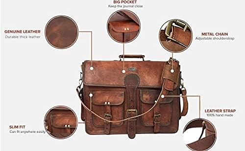 cuero Leather Messenger Bag for Men, 18 Inch Laptop Crossbody, 18 inch Large