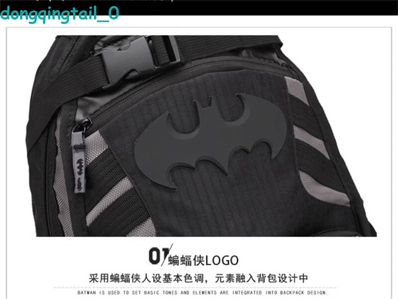 Cartoon Batman Backpack Casual Shoulder Bags Schoolbags Zipper Knapsack Gifts